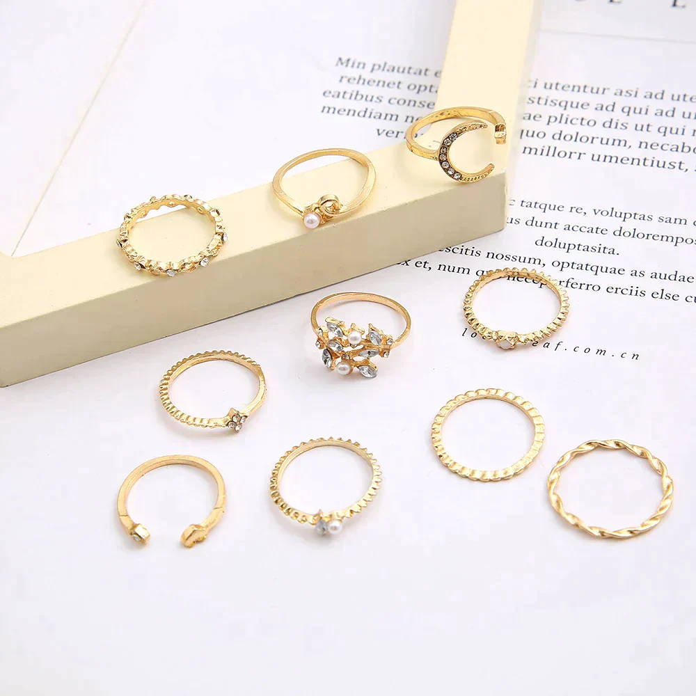 Boho™ | Silver and Gold Ring Set (10 Pairs) - Image 4