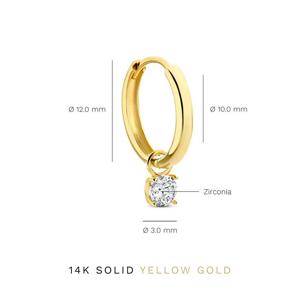 Celeste™ | Gold Stone Hoop Earrings - Image 5