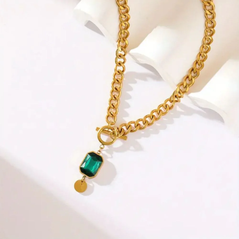 Emerald Pendant Necklace - Image 3