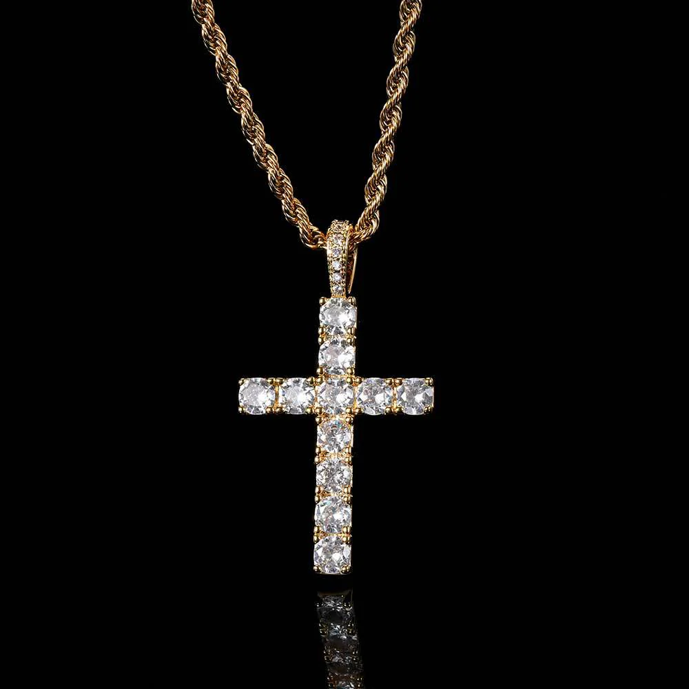 Faith™ | Gold Moissanite Cross Necklace - Image 3