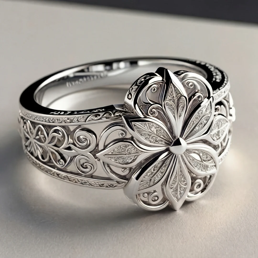 Flower Zirconia Exotic Gold Ring - Image 2