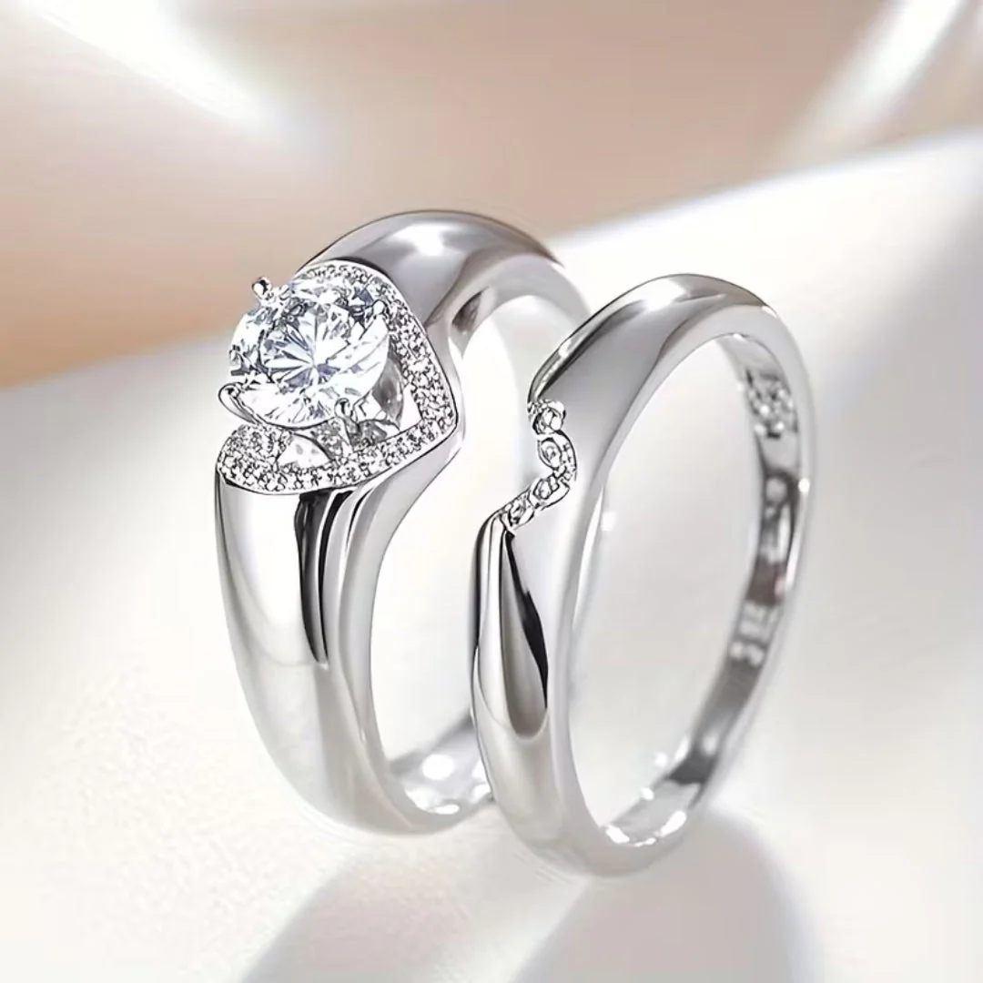 Heart Halo Duo Ring - Image 4